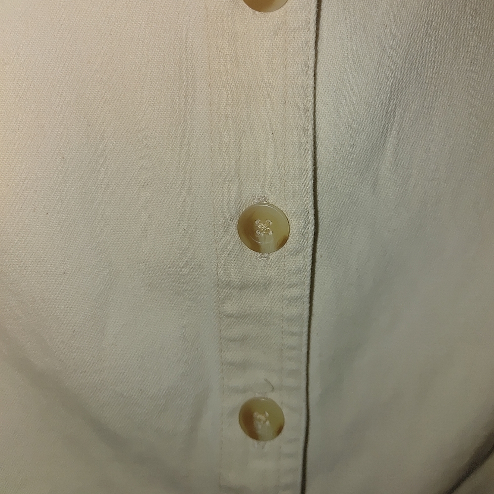 L.L. Bean Cream Sleeveless Sheath Dress With Pockets, Size 8 (Medium). - Picture 6 of 6